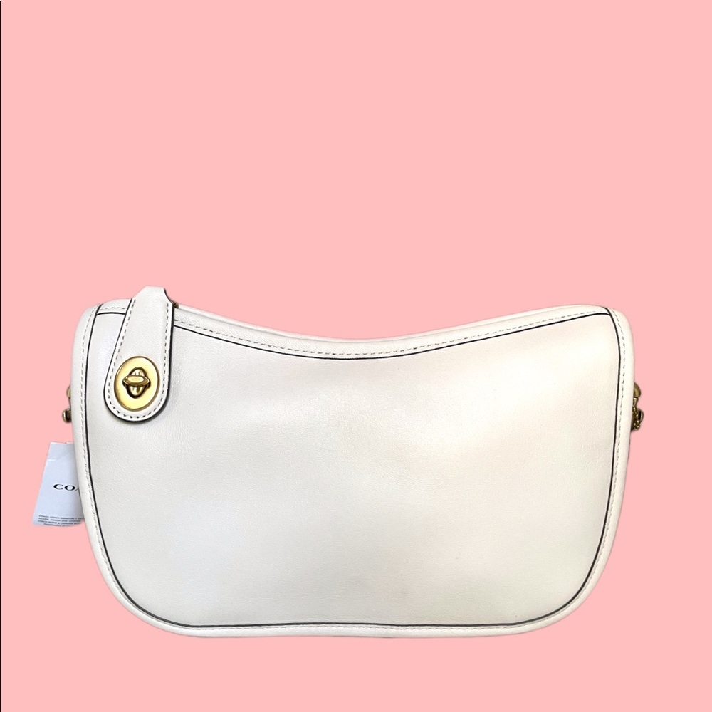 Coach Swinger Leather Shoulder Bag CHALK